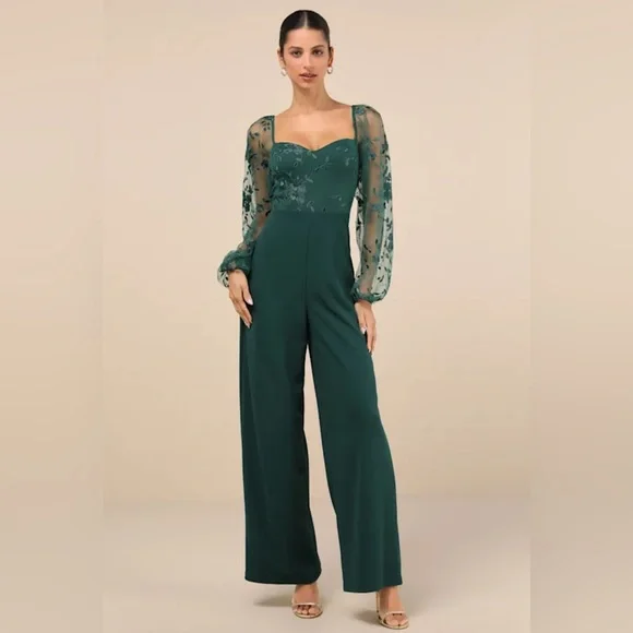 Dark green Lulus jumpsuit - Picture 1 of 8